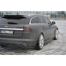 Накладки сплиттеры на пороги на Jaguar XF I Sportback S-Pack